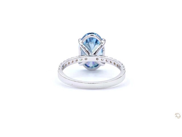 18 karaat witgouden ring met 4,02 crt. diamant - afbeelding 5 van  8