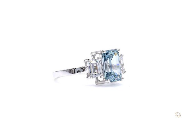 18 karaat witgouden ring met 4,02 crt. diamant - afbeelding 3 van  6