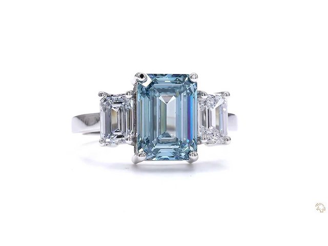 18 karaat witgouden ring met 4,02 crt. diamant - afbeelding 5 van  6