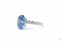 18 karaat witgouden ring met 4,02 crt. diamant - afbeelding 4 van  8