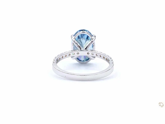 18 karaat witgouden ring met 4,02 crt. diamant - afbeelding 6 van  8