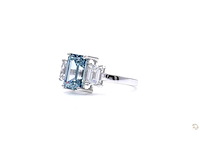 18 karaat witgouden ring met 4,02 crt. diamant - afbeelding 2 van  3
