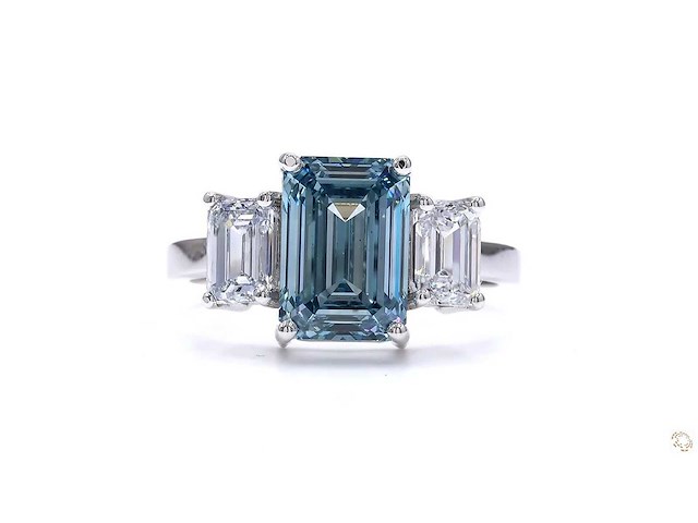 18 karaat witgouden ring met 4,02 crt. diamant - afbeelding 3 van  3