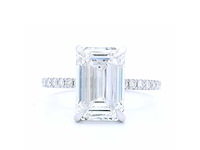 18 karaat witgouden ring met 4,23 crt. diamant - afbeelding 1 van  7