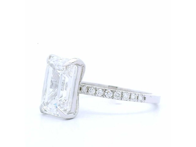 18 karaat witgouden ring met 4,23 crt. diamant - afbeelding 3 van  7