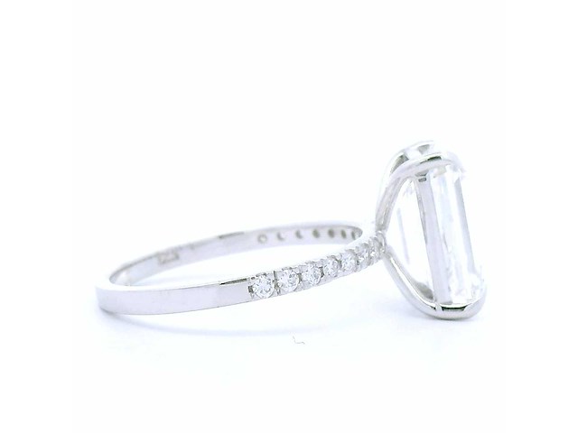 18 karaat witgouden ring met 4,23 crt. diamant - afbeelding 6 van  7