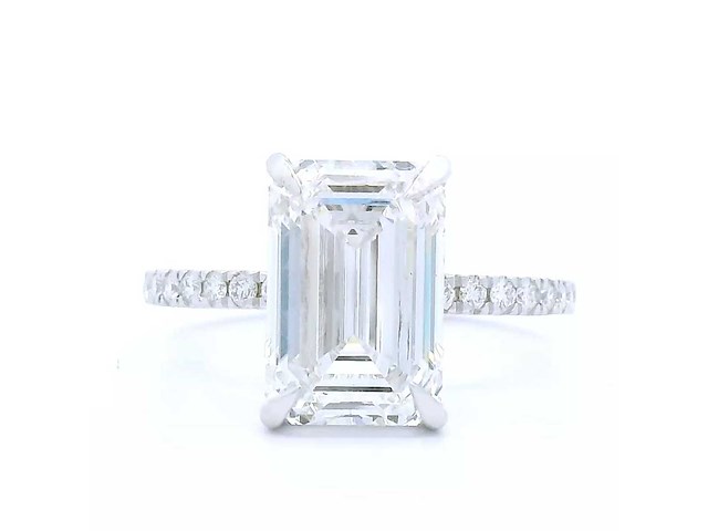 18 karaat witgouden ring met 4,23 crt. diamant - afbeelding 3 van  7