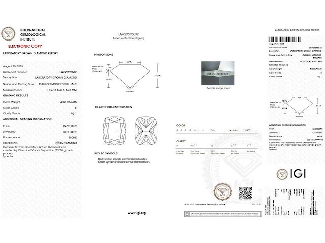 18 karaat witgouden ring met 4,32 crt. diamant - afbeelding 2 van  7