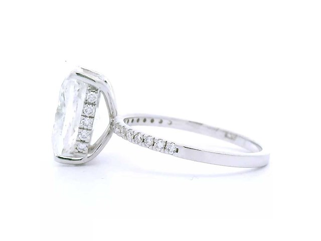 18 karaat witgouden ring met 4,32 crt. diamant - afbeelding 6 van  7