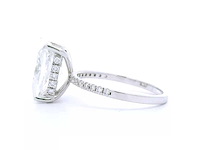 18 karaat witgouden ring met 4,32 crt. diamant - afbeelding 6 van  7