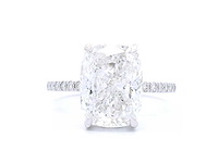 18 karaat witgouden ring met 4,32 crt. diamant - afbeelding 1 van  7