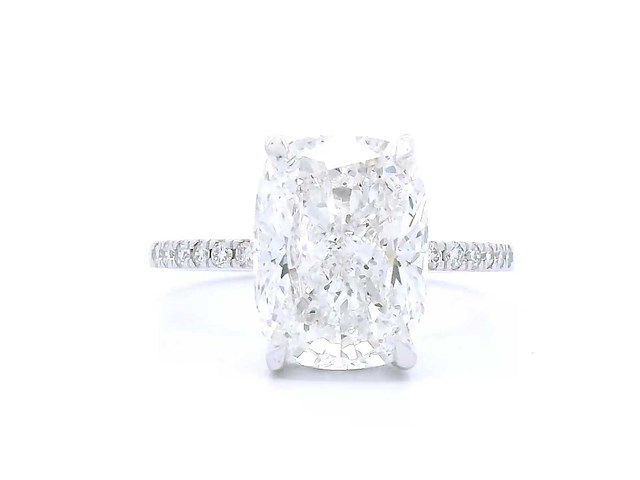 18 karaat witgouden ring met 4,32 crt. diamant - afbeelding 7 van  7