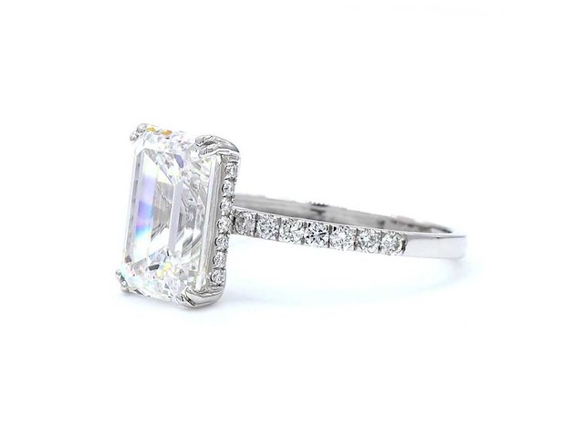18 karaat witgouden ring met 4,35 ct. diamant - afbeelding 1 van  3