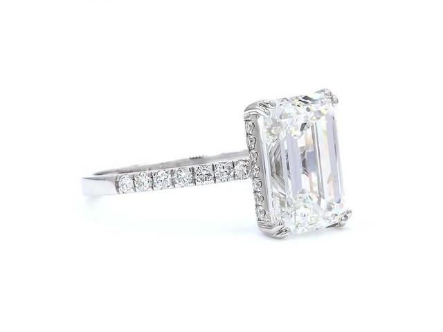 18 karaat witgouden ring met 4,35 ct. diamant - afbeelding 3 van  7