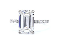 18 karaat witgouden ring met 4,35 ct. diamant - afbeelding 7 van  7