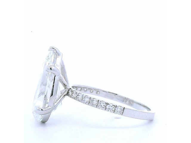 18 karaat witgouden ring met 4,36 crt. diamant - afbeelding 5 van  7