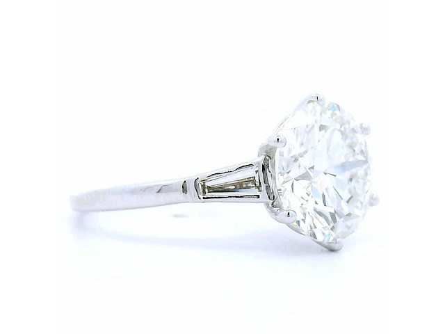 18 karaat witgouden ring met 4,36 crt. diamant - afbeelding 1 van  5