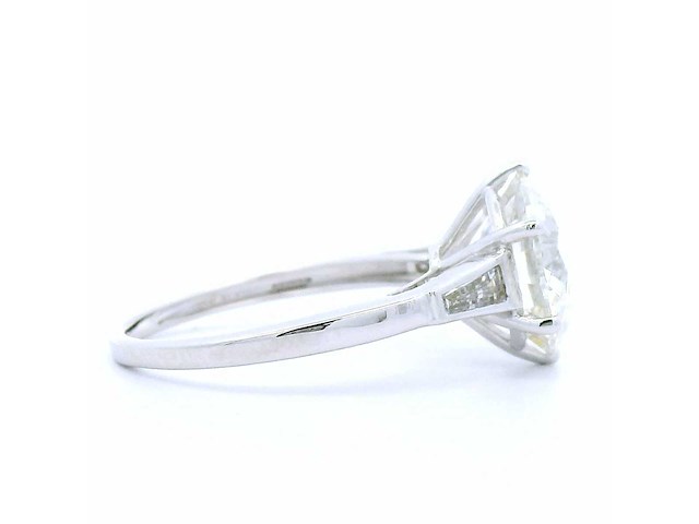 18 karaat witgouden ring met 4,36 crt. diamant - afbeelding 4 van  5