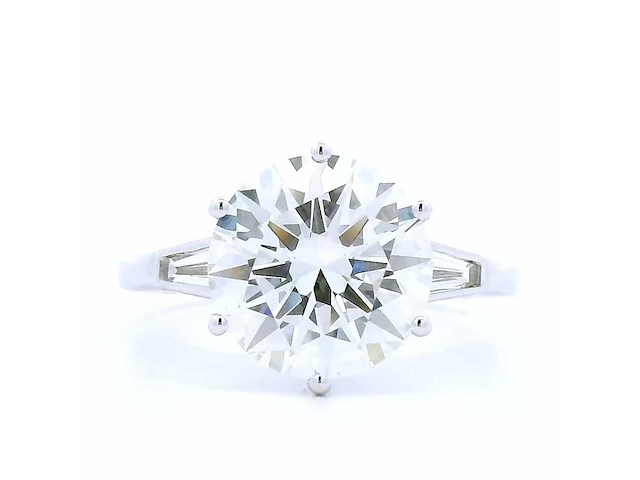 18 karaat witgouden ring met 4,36 crt. diamant - afbeelding 5 van  5