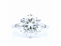 18 karaat witgouden ring met 4,36 crt. diamant - afbeelding 7 van  7