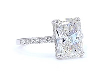 18 karaat witgouden ring met 4,37 ct. diamant - afbeelding 1 van  8