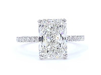 18 karaat witgouden ring met 4,37 ct. diamant - afbeelding 6 van  8
