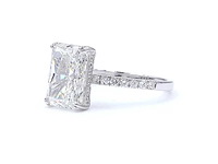 18 karaat witgouden ring met 4,37 ct. diamant - afbeelding 8 van  8