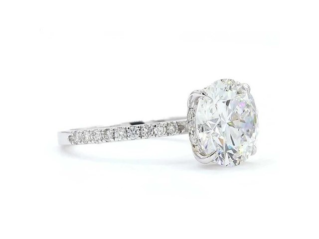 18 karaat witgouden ring met 4,39 caraat diamant - afbeelding 1 van  9