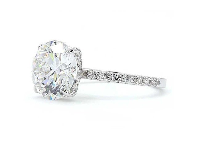 18 karaat witgouden ring met 4,39 caraat diamant - afbeelding 4 van  9