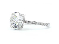 18 karaat witgouden ring met 4,39 caraat diamant - afbeelding 4 van  9