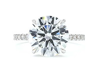 18 karaat witgouden ring met 4,39 caraat diamant - afbeelding 8 van  9