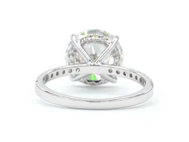18 karaat witgouden ring met 4,39 caraat diamant - afbeelding 9 van  9