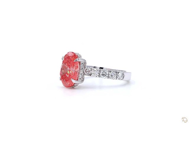18 karaat witgouden ring met 4,49 crt. diamant - afbeelding 1 van  2
