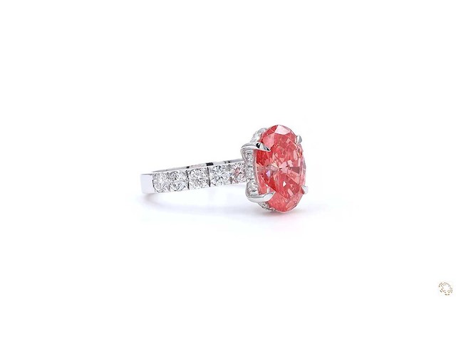 18 karaat witgouden ring met 4,49 crt. diamant - afbeelding 2 van  3