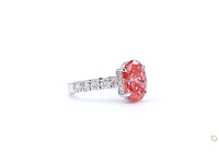 18 karaat witgouden ring met 4,49 crt. diamant - afbeelding 2 van  3