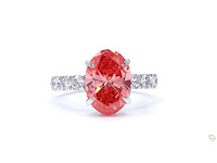18 karaat witgouden ring met 4,49 crt. diamant - afbeelding 7 van  8