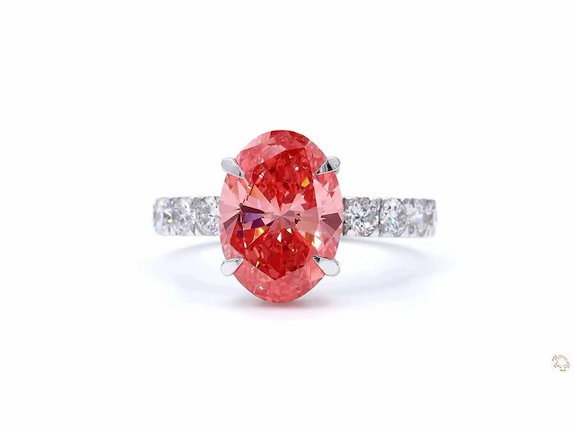 18 karaat witgouden ring met 4,49 crt. diamant - afbeelding 1 van  8