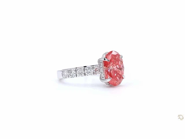 18 karaat witgouden ring met 4,49 crt. diamant - afbeelding 5 van  8
