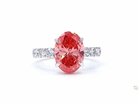 18 karaat witgouden ring met 4,49 crt. diamant - afbeelding 7 van  8
