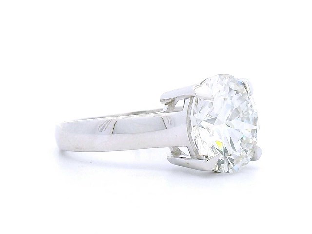 18 karaat witgouden ring met 4,50 crt. diamant - afbeelding 3 van  6