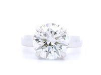 18 karaat witgouden ring met 4,50 crt. diamant - afbeelding 2 van  3