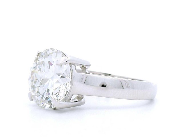 18 karaat witgouden ring met 4,50 crt. diamant - afbeelding 4 van  6