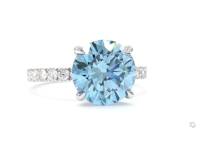 18 karaat witgouden ring met 4,73 crt. diamant - afbeelding 7 van  7