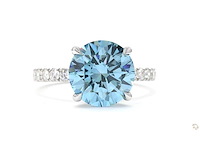 18 karaat witgouden ring met 4,73 crt. diamant - afbeelding 1 van  7