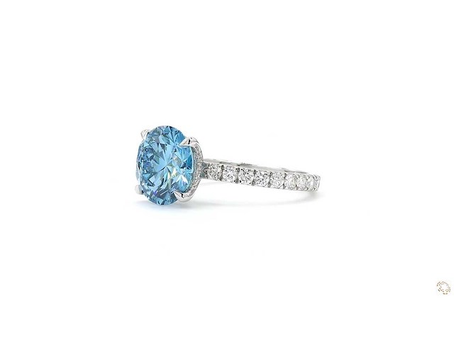 18 karaat witgouden ring met 4,73 crt. diamant - afbeelding 4 van  7