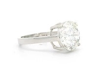 18 karaat witgouden ring met 5,00 ct. diamant - afbeelding 3 van  5
