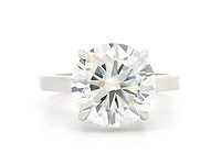 18 karaat witgouden ring met 5,00 ct. diamant - afbeelding 4 van  5