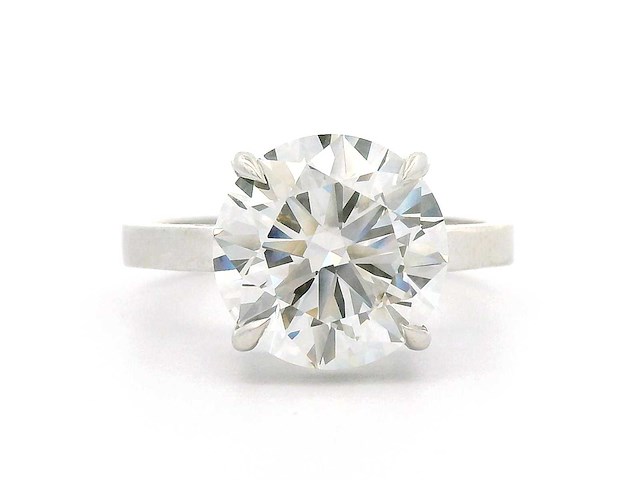 18 karaat witgouden ring met 5,00 ct. diamant - afbeelding 5 van  5