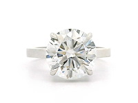 18 karaat witgouden ring met 5,00 ct. diamant - afbeelding 5 van  5
