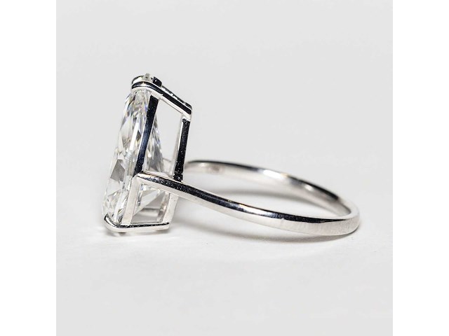 18 karaat witgouden ring met 5,01 crt. diamant - afbeelding 8 van  11